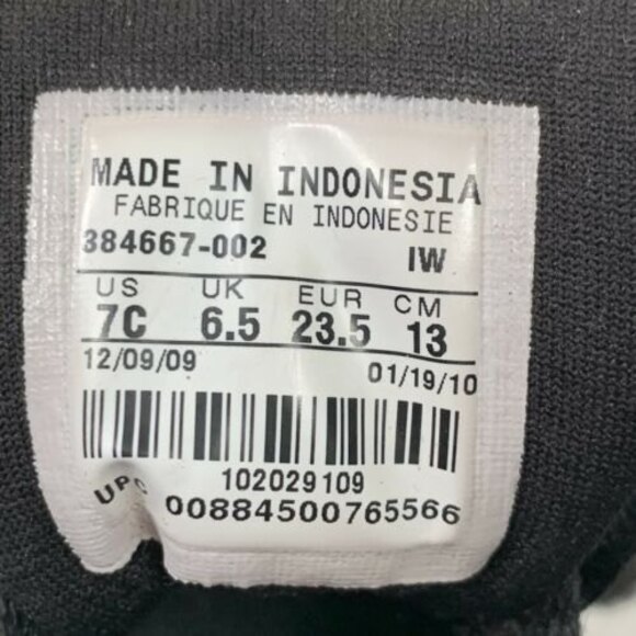 Nike Air Jordan 6 2009 Retro Baby Toddler 7 C Black 384667-002 - Picture 8 of 11